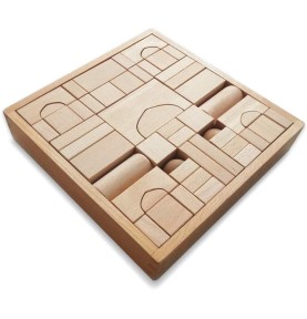 Arabian Nights Palace Wooden Building Blocks Set - 54 Pieces - Play Details & Elements