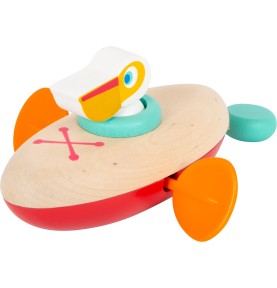 Wooden Floating Pelican Bath & Water Companion - Overview - Montessori Toy