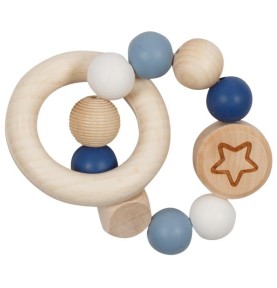 Blue Star Teething Ring - Montessori Wooden Educational Toy