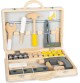 Deluxe Wooden Toolbox Playset - Grey & Yellow