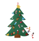DIY Felt Christmas Tree Hanging Activity Kit