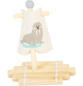 Montessori Floating Walrus Raft Bath Toy - Montessori Wooden Educational Toy