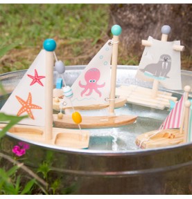 Montessori Floating Walrus Raft Bath Toy - In-Use Lifestyle View 7