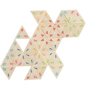 Triangular Wooden Dominoes Game - Tri-Domino - Montessori Educational Toy