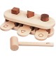 Natural Eco Wooden Pounding Bench with Mallet