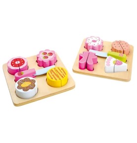 Wooden Slicing Fruit Tartlet Play Food Toy - Montessori Educational Toy