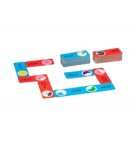 Montessori Fractions Wooden Dominoes Maths Game - Overview - Montessori Toy