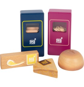 Wooden Market Grocery Bag with Play Food Essentials - In-Use Lifestyle View 12