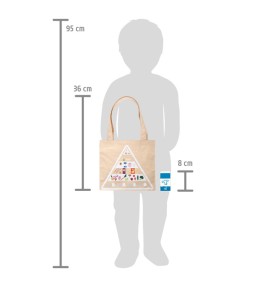 Wooden Market Grocery Bag with Play Food Essentials - In-Use Lifestyle View 14