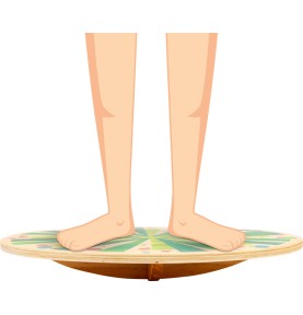 Natural Wooden Curved Wobble Balance Board - Elements & Play Details