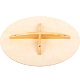 Natural Wooden Curved Wobble Balance Board - Close-up on Quality & Finish