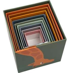 Safari Animals Stacking Wooden Blocks Tower - In-Use Lifestyle View 8