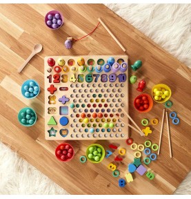 Educational Counting & Maths Matching Game - Detailed View - Montessori Toy