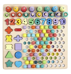 Educational Counting & Maths Matching Game - Montessori Wooden Educational Toy
