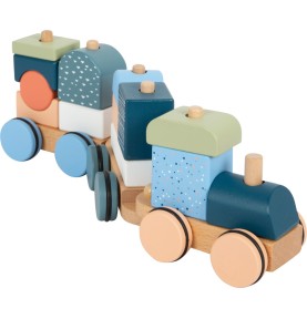 Polar Ice Floe Wooden Push-Along Train Toy - Elements & Play Details