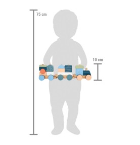 Polar Ice Floe Wooden Push-Along Train Toy - In-Use Lifestyle View 8