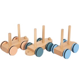 Polar Ice Floe Wooden Push-Along Train Toy - Overview - Montessori Toy