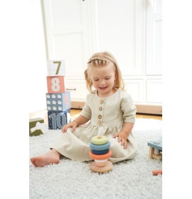 Arctic Ice Floe Wooden Stacking Rings Toy - Detailed View & Craftsmanship