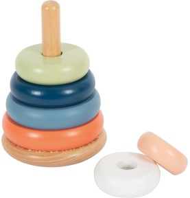 Arctic Ice Floe Wooden Stacking Rings Toy - Full Set Overview