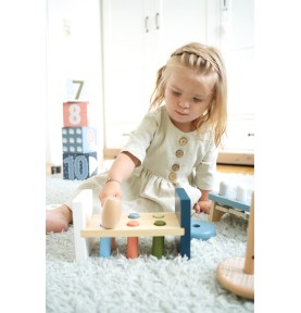 Arctic Ice Floe Wooden Hammer Bench Toy - Detailed View & Craftsmanship