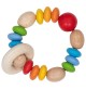 Natural Wooden Teething Rattle & Colourful Sensory Beads