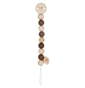 Wooden Elephant Baby Dummy Clip & Teething Chain - Montessori Wooden Educational Toy