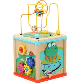 Garden Minibeasts Wooden Sensory Motor Skills Cube - Overview - Montessori Toy
