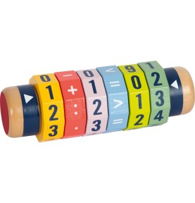 Wooden Cylinder Revolving Maths & Calculation Roller - Overview - Montessori Toy