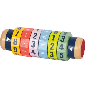 Wooden Cylinder Revolving Maths & Calculation Roller - Elements & Play Details