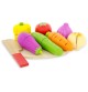 Wooden Cutting Vegetables in a Crate with Knife & Board