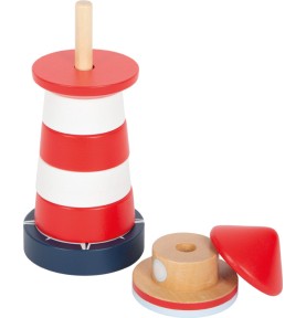 Wooden Lighthouse Stacking Rings Toy - Detailed View & Craftsmanship