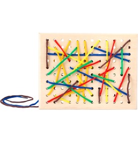 Montessori Wooden Lacing Board Set