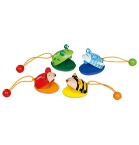Wooden Handheld Castanet - Rhythmic Clapper Toy - Montessori Educational Toy