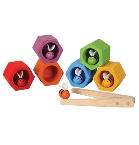 Montessori Wooden Beehive & Colour Matching Bees Toy - Montessori Wooden Educational Toy