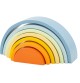 Wooden Rainbow Stacking Arches - Blue & Terracotta