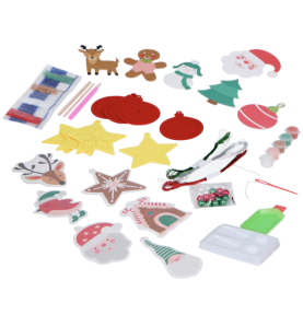 Children's Wooden Christmas Tree Craft Activity Set - Elements & Play Details