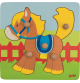 Wooden Baby Horse Inset Puzzle - 5 Chunky Pieces