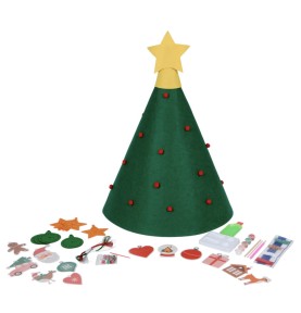Children's Wooden Christmas Tree Craft Activity Set - Overview - Montessori Toy