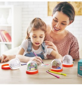 DIY Children's Christmas Snow Globes Kit - Pack of 4 - In-Use Perspective