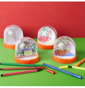 DIY Children's Christmas Snow Globes Kit - Pack of 4 - Detailed View & Craftsmanship