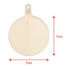 Set of 6 Paintable Wooden Christmas Baubles - DIY Crafts - In-Use Perspective