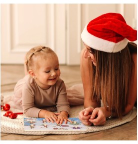 Wooden Christmas Peg Puzzles Set - Overview of Montessori learning set