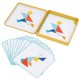 Wooden Tangram Puzzle Set in Metal Tin with Challenge Cards
