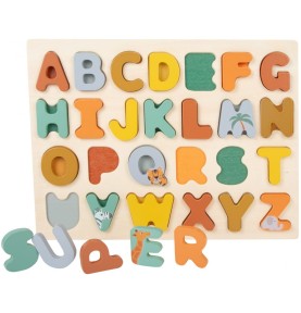 Safari Wooden Alphabet Inset Puzzle - Detailed view - Montessori toy