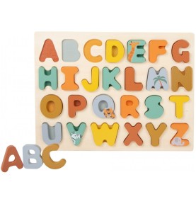 Safari Wooden Alphabet Inset Puzzle - Overview of Montessori learning set