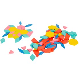 Montessori Wooden Pattern Blocks & Tangram Set - Educational Learning Toy