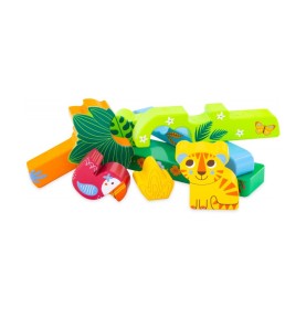 Magnetic Wooden Jungle Safari Jigsaw Puzzle - Detailed view - Montessori toy