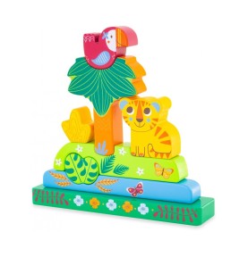 Magnetic Wooden Jungle Safari Jigsaw Puzzle - Overview of Montessori learning set