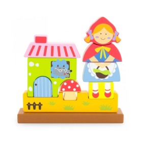 Magnetic Wooden Red Riding Hood Story Puzzle - Montessori Educational Toy