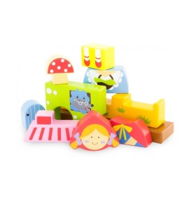 Magnetic Wooden Red Riding Hood Story Puzzle - Detailed view - Montessori toy